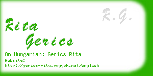 rita gerics business card